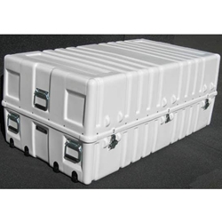 Parker Plastics Shipping Container with Recessed Edge Casters and Lift Off Lid SW 5730-22-T